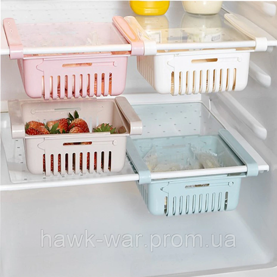 ОПТ Органайзер в холодильник Storage rack раздвижной с настройкой держателя - фото 1 - id-p1584811225
