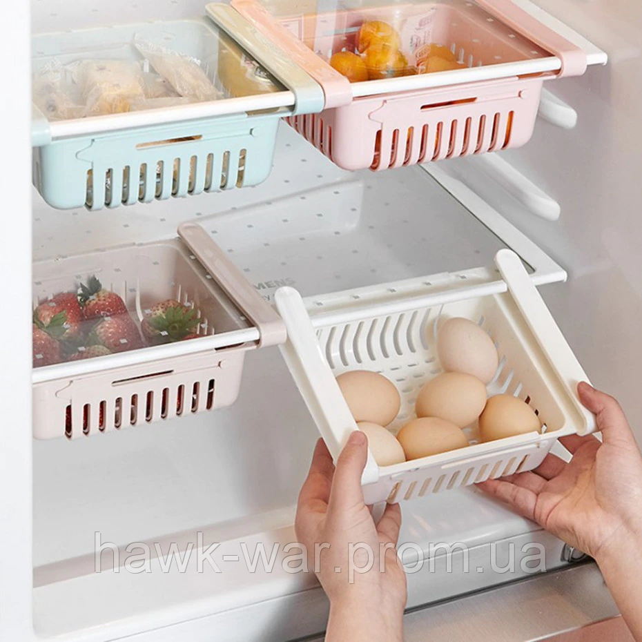 ОПТ Органайзер в холодильник Storage rack раздвижной с настройкой держателя - фото 3 - id-p1584811225
