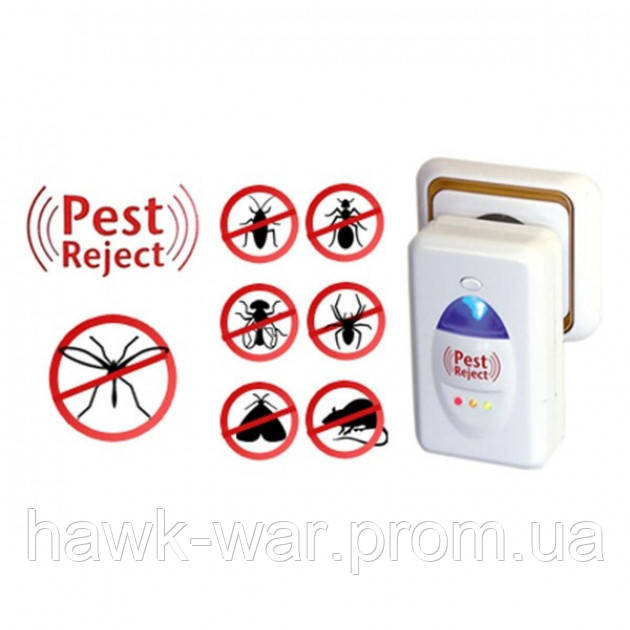 ОПТ Ультразвуковой отпугиватель комаров, мух, тараканов, грызунов Reject Pest - фото 1 - id-p1584811281