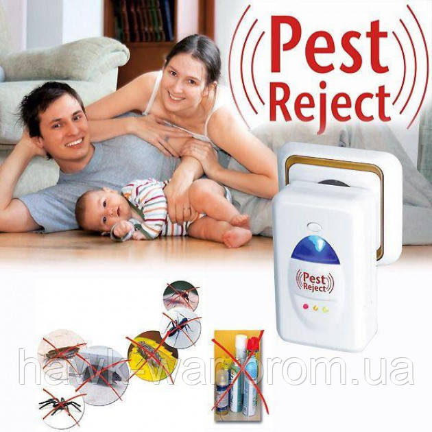 ОПТ Ультразвуковой отпугиватель комаров, мух, тараканов, грызунов Reject Pest - фото 3 - id-p1584811281