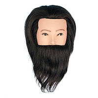 Голова манекен навчальна, чоловіча 100% натурального волосся