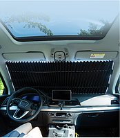 ОПТ Шторка солнцезащитная в авто из ткани и фольги выдвижная Car Sunshade 65x125см