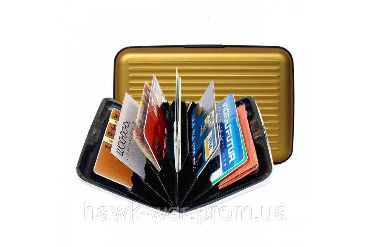 [ОПТ] Кошелёк водонепроницаемый для хранения банковских карточек с алюминиевой вставкой Aluma Wallet унисекс - фото 5 - id-p1584804599