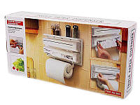 [ОПТ] Кухонный диспенсер тройной для кухонных полотенец фольги и пищевой пленки Kitchen Roll Triple Paper