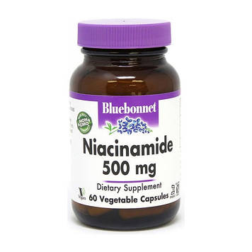 Вітамін В3 (Ніацинамід) Bluebonnet Nutrition Niacinamide 500 mg (60 veg caps)
