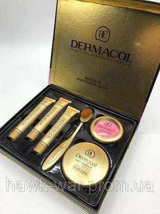 ОПТ Косметический набор Dermacol Make-up 6 в 1 (тональный крем, пудра, румяна) со щеточкой подарочный нвбор - фото 1 - id-p1584804670