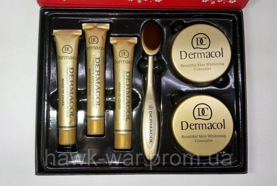 ОПТ Косметический набор Dermacol Make-up 6 в 1 (тональный крем, пудра, румяна) со щеточкой подарочный нвбор - фото 7 - id-p1584804670