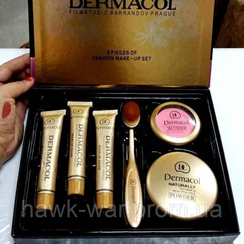 ОПТ Косметический набор Dermacol Make-up 6 в 1 (тональный крем, пудра, румяна) со щеточкой подарочный нвбор - фото 10 - id-p1584804670