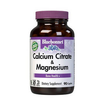 Цитрат Кальцію + Магній Bluebonnet Nutrition Calcium Citrate plus Magnesium (90 caplets)