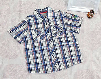 Сорочка літня для хлопчика в карту 2 роки