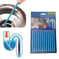 ОПТ Палочки от засоров Sani Sticks 12шт для кухни и ванной комнаты чистка канализации труб