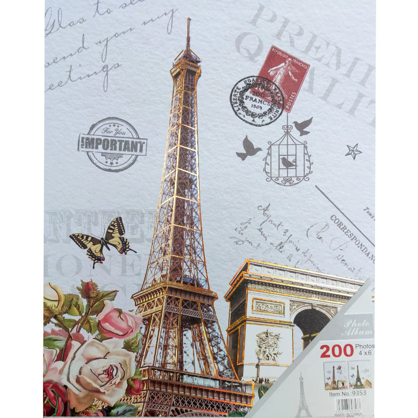 Фотоальбом "PARIS - в цветах" 200/10х15 см (подарункова коробка, місце для запису), фото 1