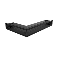 Вентиляционная решетка Kratki для камина LUFT угловая правая черная 40x60x9