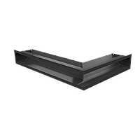 Вентиляционная решетка Kratki для камина LUFT угловая левая черная 60x40x9