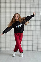 Чорна кофта, світшот для дівчаток, SmileTime You Can Do