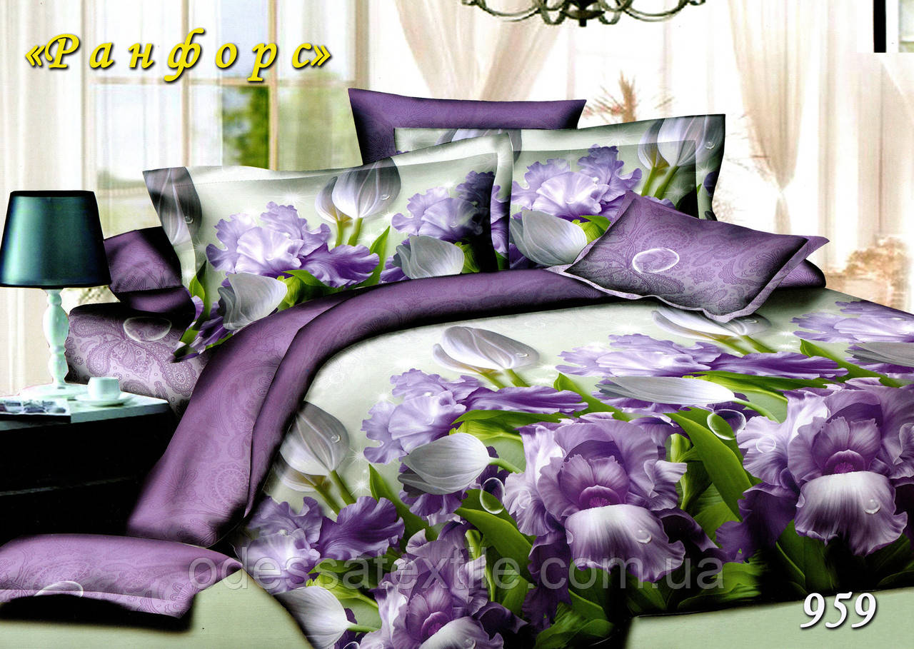 Комплект постільної білизни Тет-А-Тет євро 959 ранфорс, фото 1