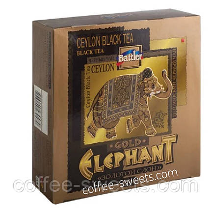 Чай Battler 100 пак чорний "Elephant Gold" (ЗОЛОТИЙ СЛОН), фото 1