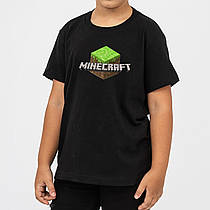 Детская футболка з принтом  "Майнкрафт Minecraft" від KLik print чорного кольору
