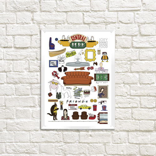 Постер у рамці Central perk Friends 21x30 см (WMT4_22L008_WH)