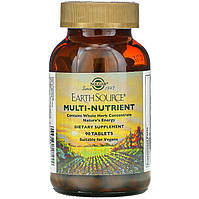 Мультивитамины SOLGAR, Earth Source "Multi-Nutrient" обеспечение цельных пищевых концентратов (90 таблеток)