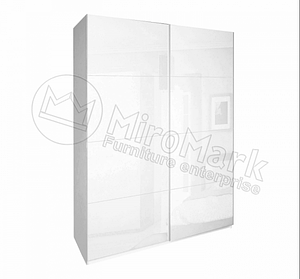 Шафа-купе 2Д 1,5 м. у спальню Белла Білий Глянець Міромарк
