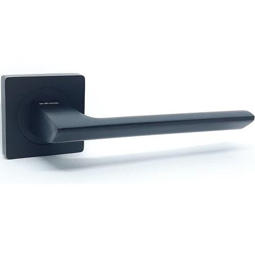 Дверні ручки KEDR HRoz-06.148-AL-Black mat, фото 1