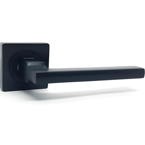 Дверні ручки KEDR HRoz-06.180-AL-Black mat, фото 1