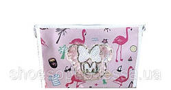 Косметичка Фламінго з паєтками