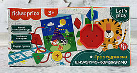 Гра з гудзиками "Fisher-Price. Шнуруємо-комбінуємо" В коробці VT2905-24 Vladi Toys Україна