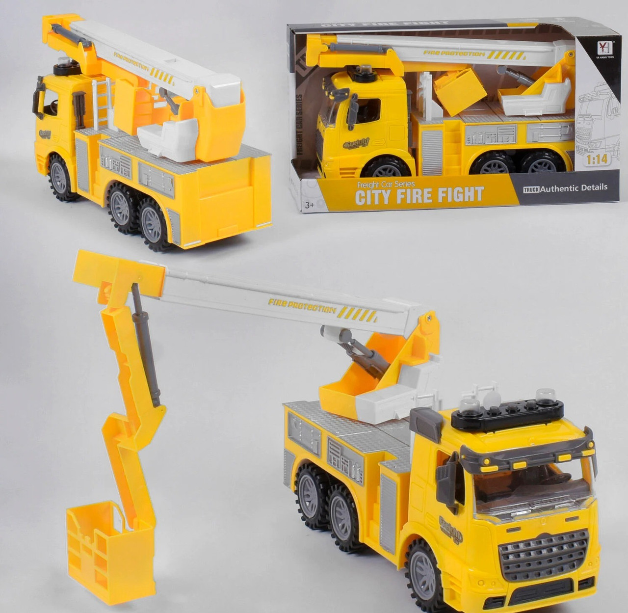 98-635 А Спецтехніка Автокран світло, звук, у коробці 34*12*18 см