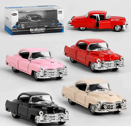 W — 0701 Машинка Cadillac Auto Expert 4 кольори, металопластик, 1:32, інерція, відчиняються двері, у коробці, фото 1