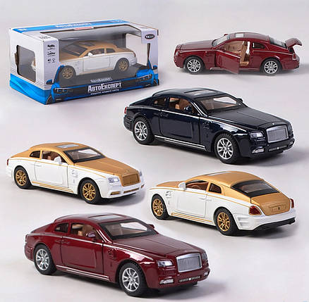 19302 Машинка Rolls-Royce Phantom Auto Expert 3 кольори, металопластик, 1:32, інерція, світло, звук, відчиняються, фото 1