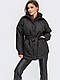 Чорна модна демісезонна куртка жіноча, фото 4