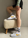 Жіночі кросівки Nike Blazer low 77 vintage Yellow | Найк Блейзер низькі Білі Жовті, фото 8