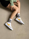 Жіночі кросівки Nike Blazer low 77 vintage Yellow | Найк Блейзер низькі Білі Жовті, фото 6