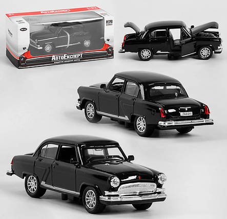 TK — 2683 Машинка металопластик Волга ГАЗ 21 Auto Expert масштаб 1:32, інерція, підсвітка фар, звук,, фото 2