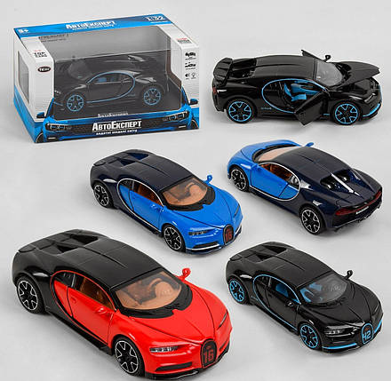 LF — 83880 Машина металопластик Bugatti Auto Expert, 3 кольори, світло, звук, інерція, відчиняються двері, у, фото 1