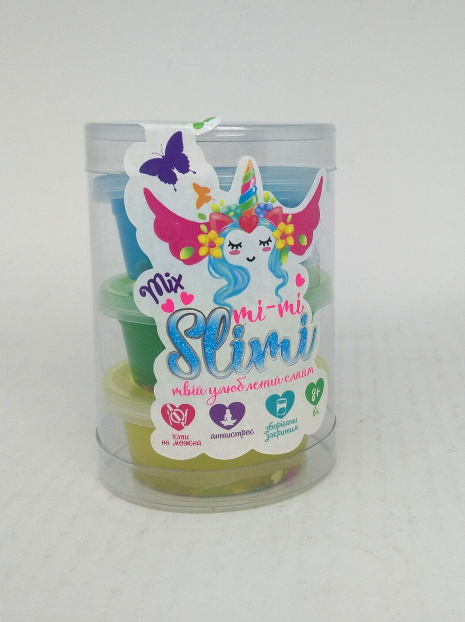 Слайм "Mi-Mi Slimi-mix, у наборі 3 слайма, у баночці 10*7см, ТМ Стратег, Україна