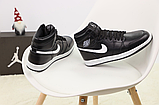 Кросівки чоловічі Air Jordan 1 Retro Mid Black White (мех) BQ6472-011, фото 3