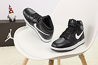 Мужские кроссовки Air Jordan 1 Retro Mid Black White (мех) BQ6472-011