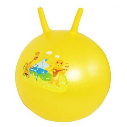 М'яч для фітнесу "Роги" 50 см, жовтий