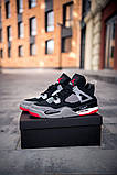 Кросівки чоловічі Air Jordan 4 Retro Bred 2019 ALL07125, фото 6