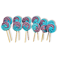 Безе на паличці бузково-блакитне