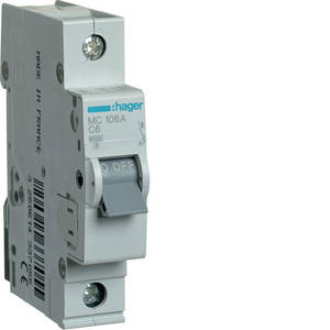 Автоматичний вимикач однополюсний HAGER MC163A