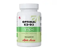 Optimal K2+D3 (Оптимал К2+Д3) сточник витамина D3 и витамина K2 Арт Лайф 120 капс