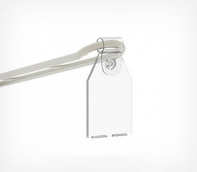 Цінникоутримувач на подвійний гачок PP-TAG прозорий