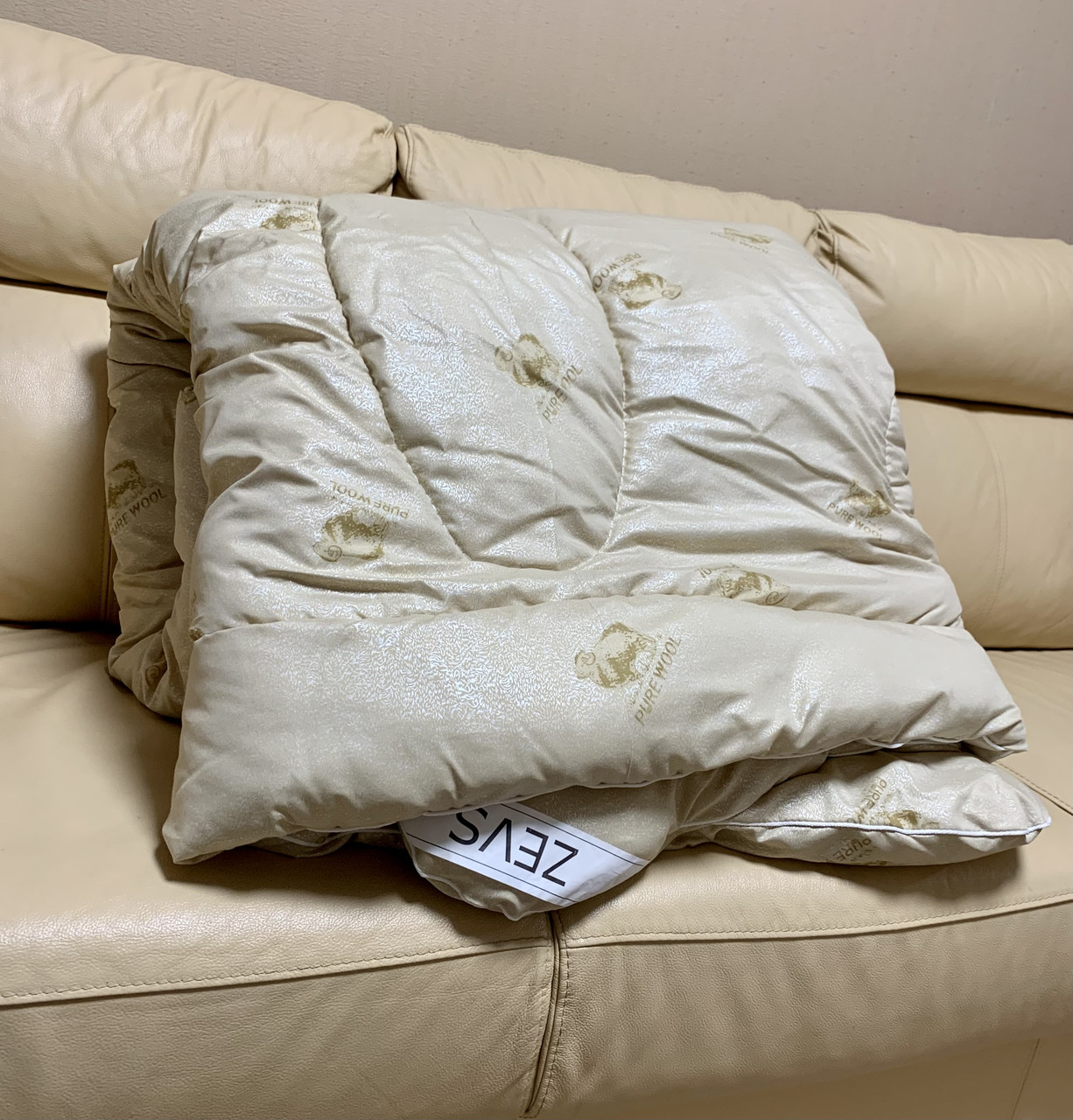 Ковдра вовняна євро "Zevs Vip" 200х220 см. Двоспальна ЄВРО., фото 1