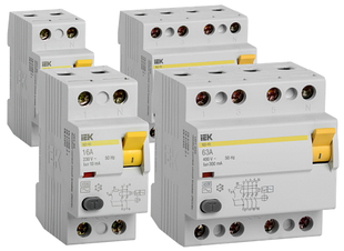 Диференціальні вимикачі ВД1-63 (УЗО тип АС)