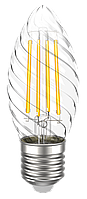 Лампа светодиодная CT35 свеча витая прозрачная 7Вт 230В 4000К E27 серия 360°