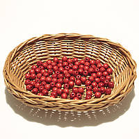 Дерев'яні намистини 8мм (100шт в упаковці) червоного кольору